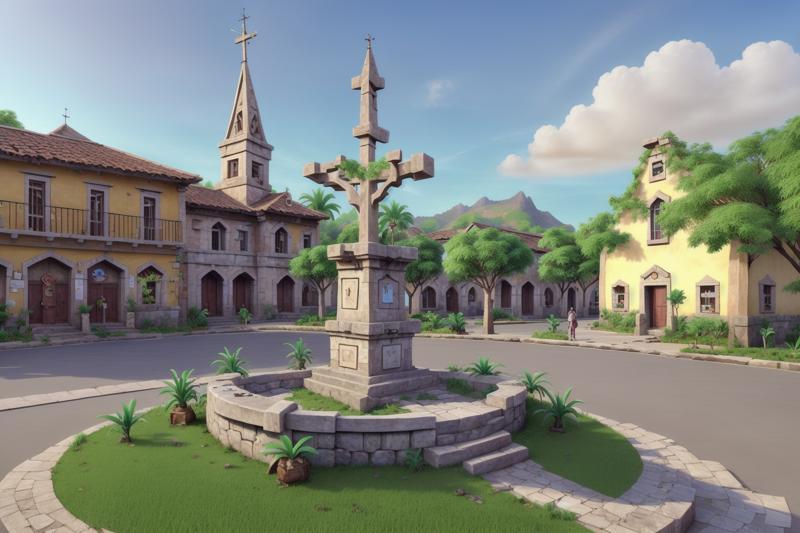 04758-651859211-ancient Saint Vincent and the Grenadines village, square, plaza, fountains.png